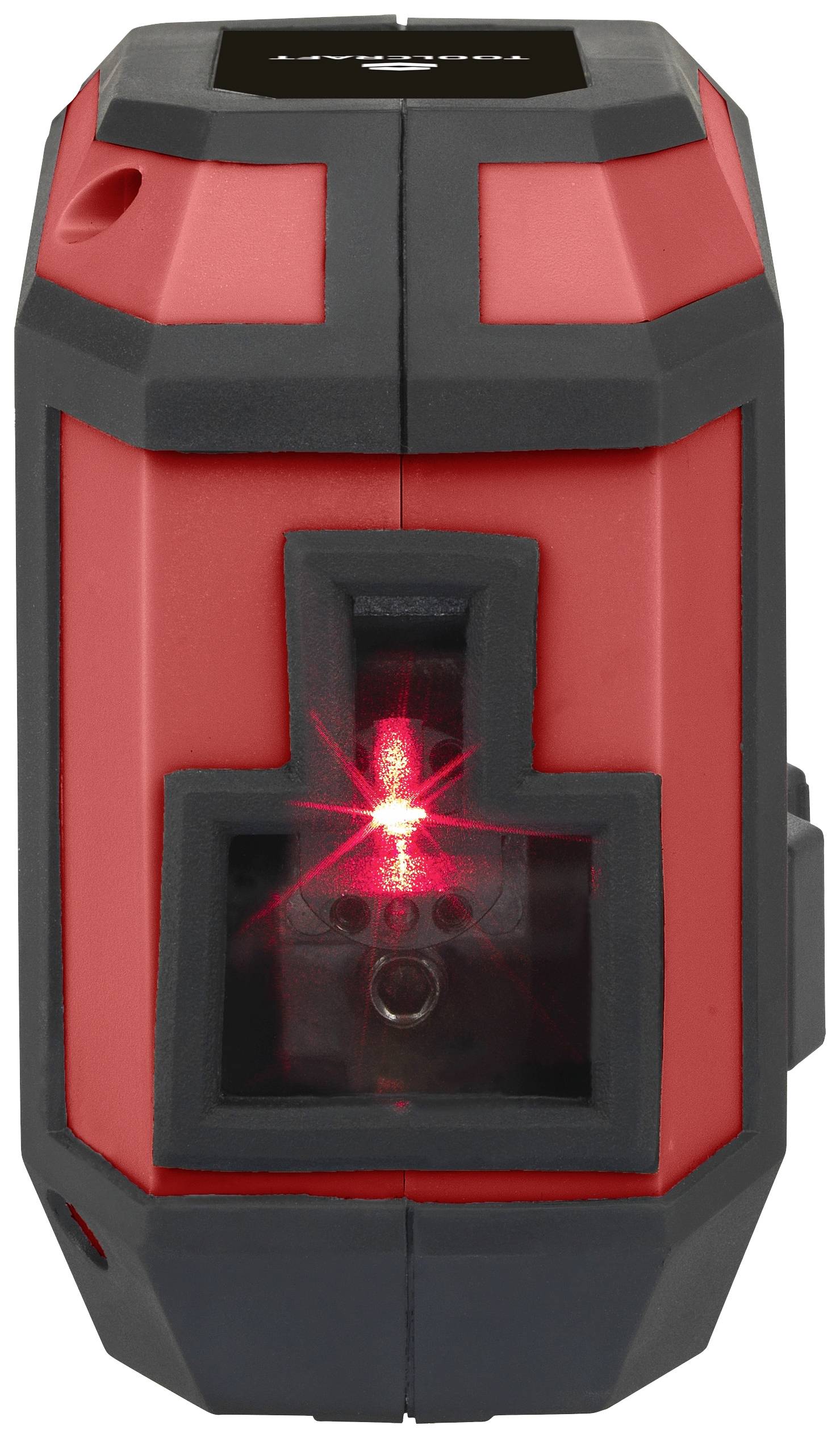 TOOLCRAFT CL12 Cross line laser Incl. bag, Self-levelling Range (max.): 12 m Calibrated to: Manufacturer's standards (no-4