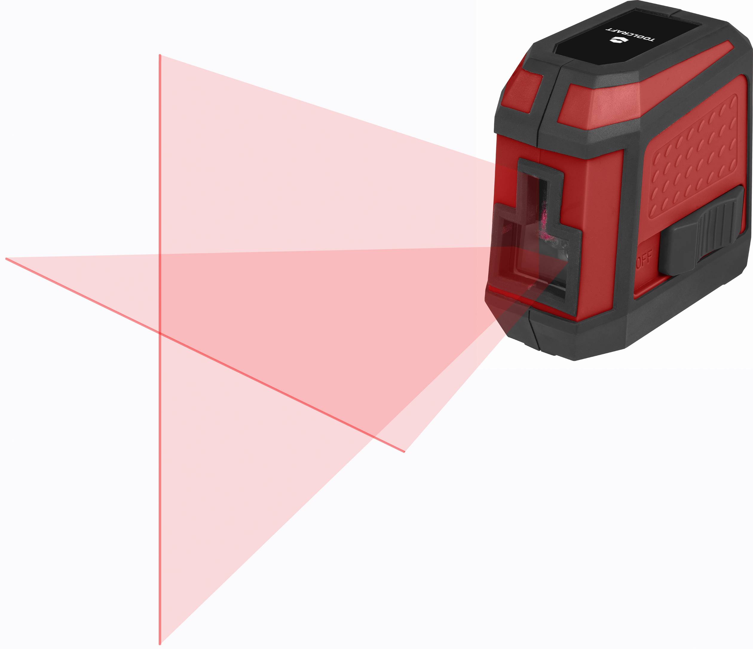TOOLCRAFT CL12 Cross line laser Incl. bag, Self-levelling Range (max.): 12 m Calibrated to: Manufacturer's standards (no-6