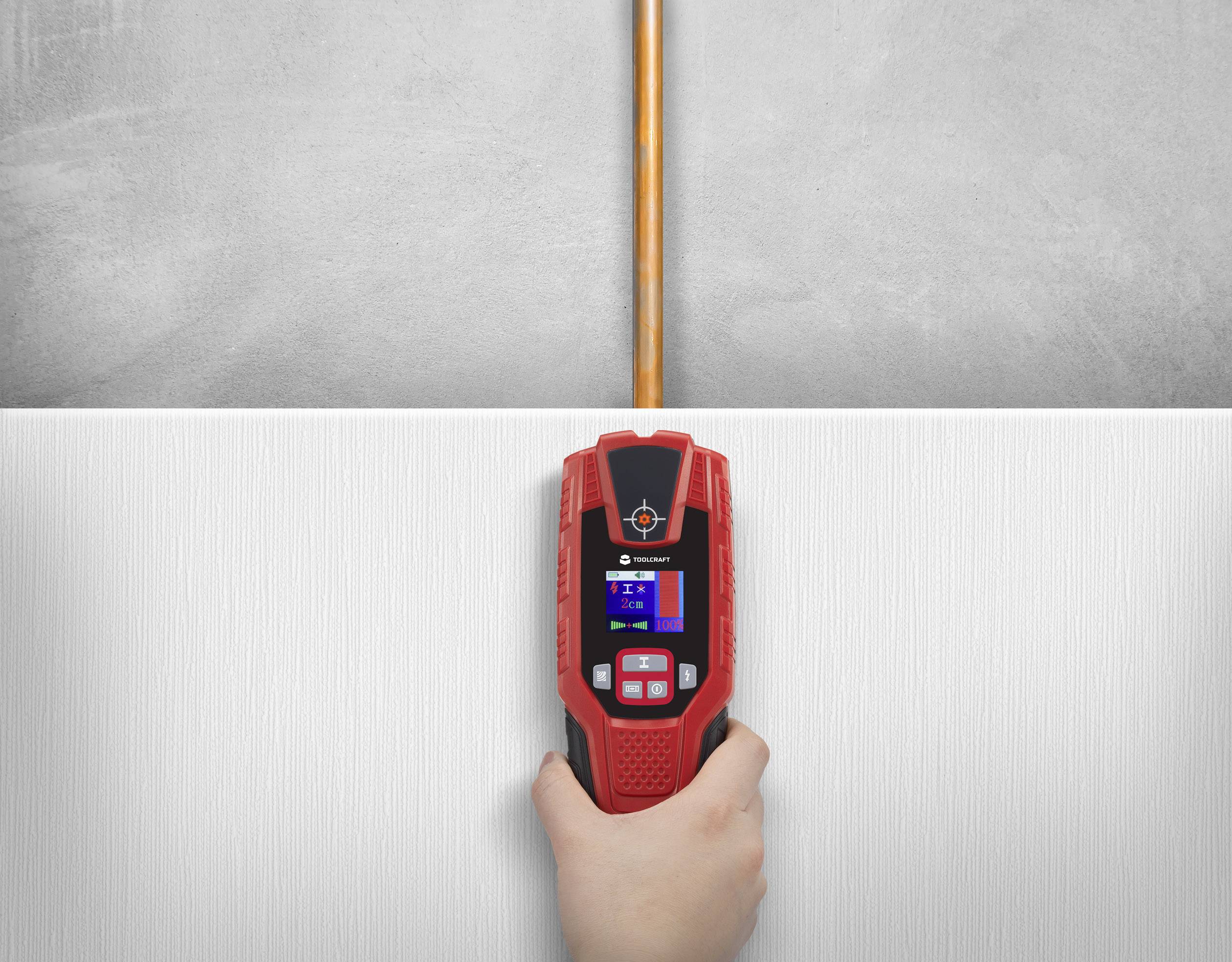 TOOLCRAFT Detector TO-5137836 Locating depth (max.) 100 mm Suitable for Wood, Non-ferrous metal, Ferrous metal, Live wir-4