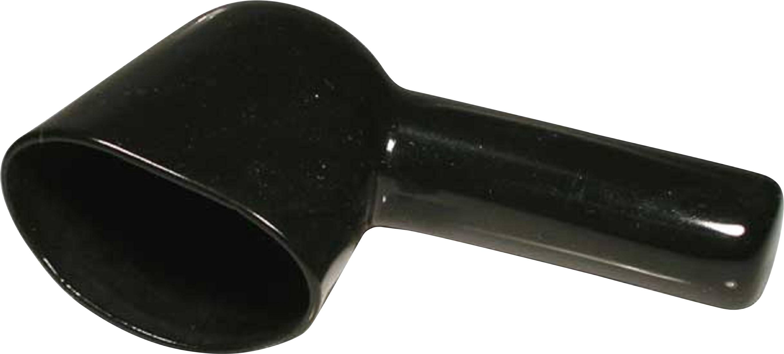 Black plastic vacuum accessory part with a wide, flat nozzle and a handle, commonly used for vacuuming.