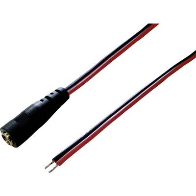 'A cable with a female connector on one end and open ends on the other side.'