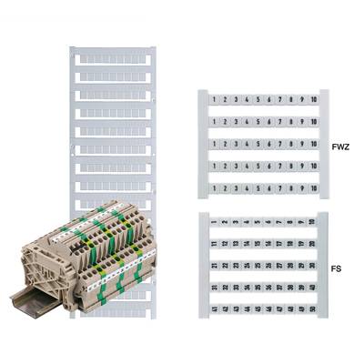 Connection terminals and two different terminal strips labelled 'FWZ' and 'FS', for electrical installations.
