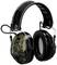 Industrial ear defenders in camouflage pattern, with padded ear cups and an adjustable headband, for protection against noise.