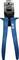 A blue crimping pliers with a black head, suitable for electrical connections. Ideal for professional electrical work.