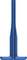 A blue plastic tool standing vertically. It has a long, narrow handle and a broad, flat base at its lower end.