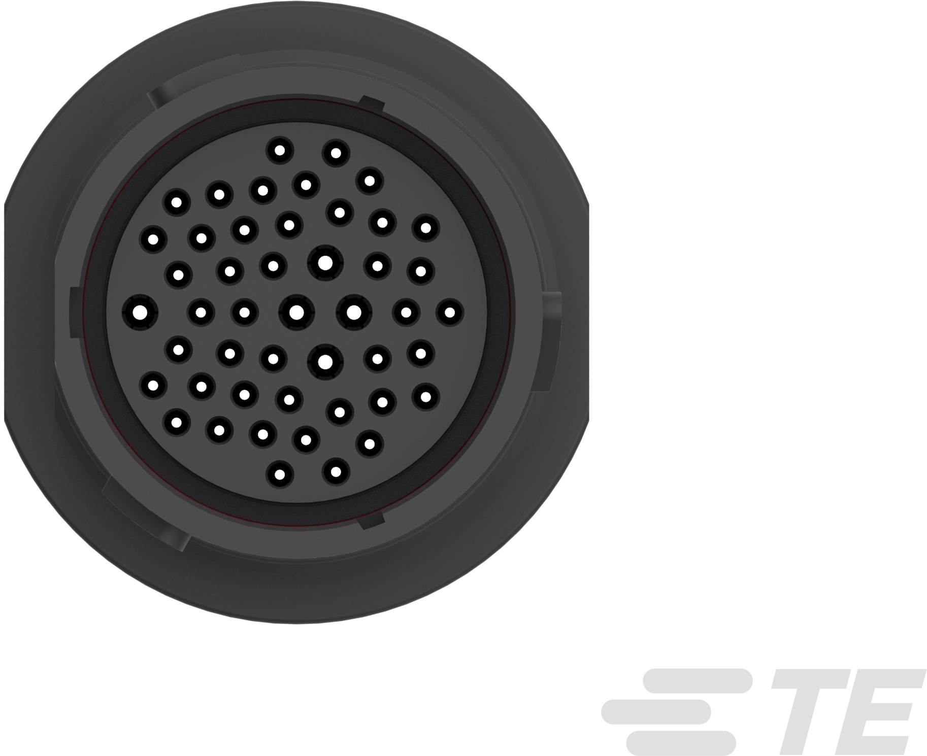 Circular multi-pin electrical connector suitable for industrial or technical applications.