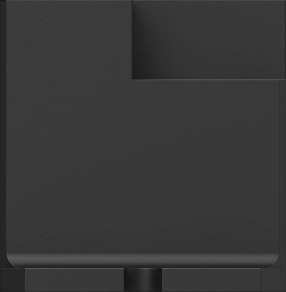 Dark, abstract design with rectangular shapes at various depths and angles, forming a modern, minimalist pattern.