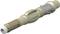 A metallic wall plug in cylindrical form with a ribbed body and conical end, suitable for fixing into materials.