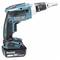 A blue Makita cordless drill with an 18V battery. It has an ergonomic handle and is suitable for screw fastening.