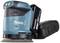 Battery-powered orbital sander in blue and black by Makita, suitable for woodworking and metalworking, with 18V lithium-ion battery.