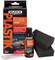 'QUIXX Plastic Black' - Pack for black plastic paint with bottle and sponges. Provides protection and restoration for car parts.