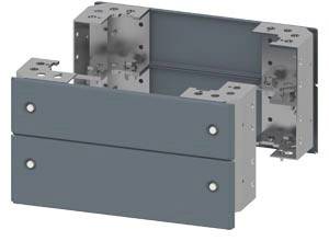 A metallic mechanical engineering component with multiple holes and rectangular plates, potentially for technical applications.