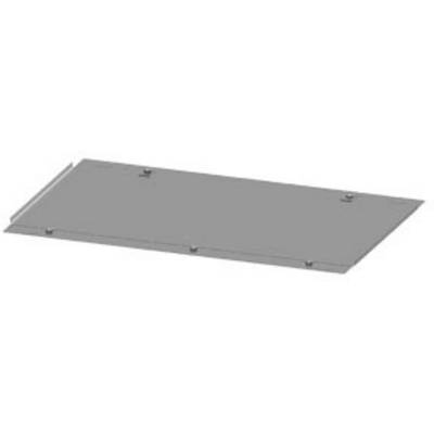 Metal plate with several screws at the corners, possibly part of a larger structure or machine.