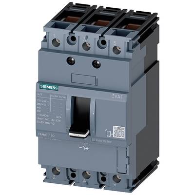 Circuit breaker of the brand shown with visible switch details and technical specifications printed on the front side.