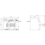 Side wall-mounted rotary operator emergency stop IEC IP65 accessory for: 3VA2 100/160/250