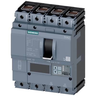 'Siemens Circuit Breaker 3VA2' in grey and black, with control panel and QR code, suitable for protection and control in electrical installations.