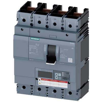 'Siemens 3VA6 circuit breaker with blue housing colour and safety markings, suitable for industrial applications.'