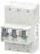 A three-pole circuit breaker by Siemens, suitable for 63 amperes, indicated by the labelling 'SENTRON' and 'Fuse'.