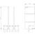 Technical drawing of a four-door cupboard with dimensions; Height 1417 mm, Width 627 mm. Front and side view.