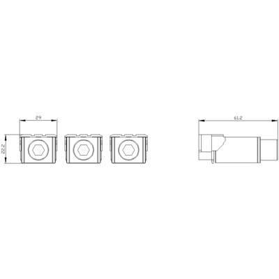 A technical drawing shows the side and front view of a rectangular object with detailed dimensions: 22 mm and 29 mm.