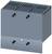 The image depicts an anthracite-coloured ventilation housing with multiple openings and two screw-type fastenings on the front side.