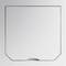 White electrical socket with cover in closed position.