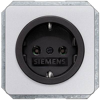 Siemens socket, black centre with silver frame.