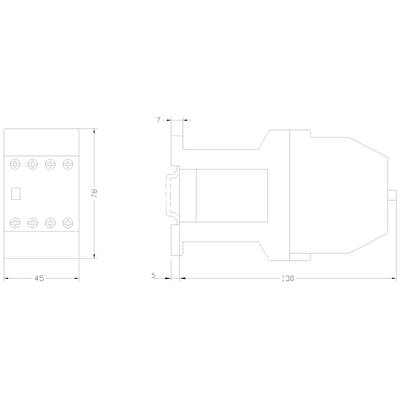 Drawing of a machine part with dimensions: Height 78 mm, Width 45 mm, Length 130 mm. Shows detail views from above and the side.