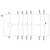 Switching symbol of an electrical circuit with designations A1, A2, 1/L1, 2/T2, 3/L2, 4/T2, 5/L3, 6/T3, 7/L4, 8/T4, 13/NO, 21/NC, 14/NO, 22/NC.