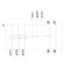 Switching symbol of a relay with terminal designations: '2/T1', '4/T2', '6/T3', and functions: 'TEST', 'RESET', 'STOP'.