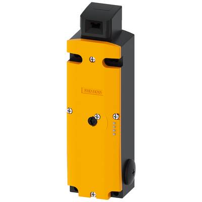A yellow, rectangular electrical component with a black casing by Siemens, showing several screws and connections, likely a switch.