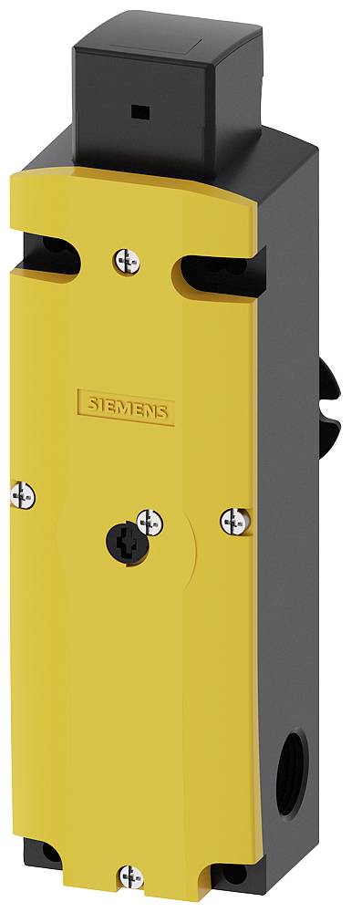 Yellow and black rectangular device with screw fixings. The casing bears the imprint 'Siemens'. Purpose unspecified.