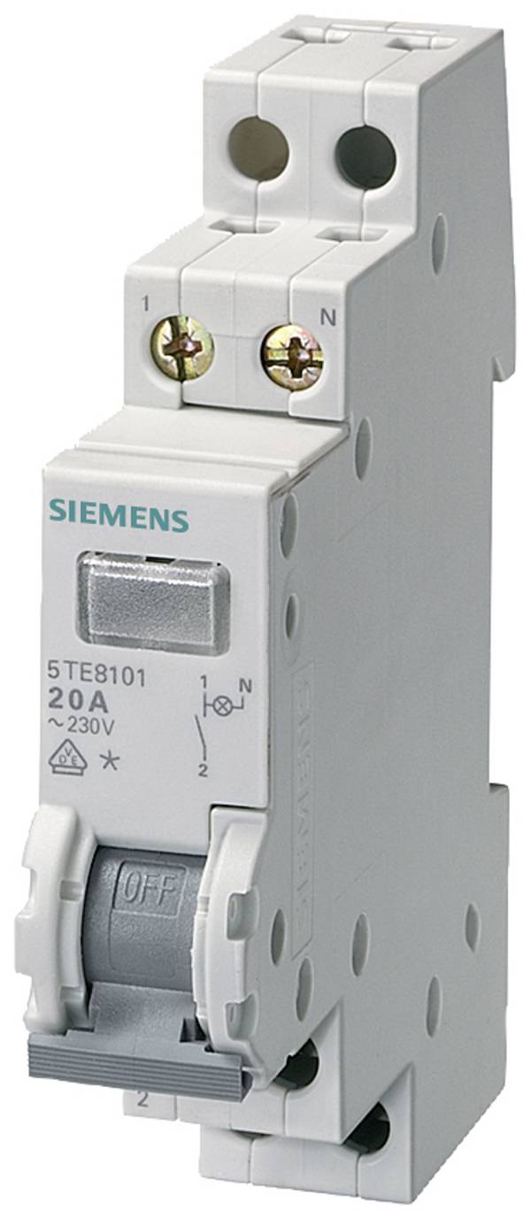 Control switch Grey 20 A 2 makers Siemens 5TE8102