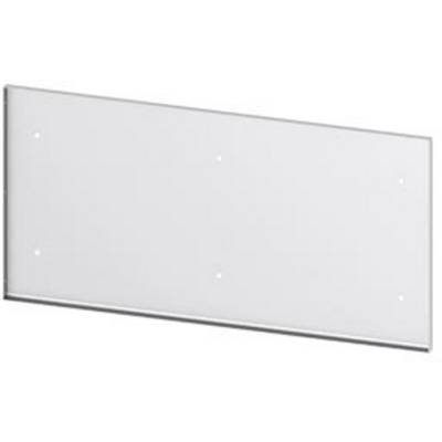 A rectangular, transparent acrylic shield with screw holes at the corners for wall mounting.