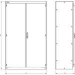 Empty control cabinet enclosure, IP55, H: 2000 mm, W: 1200 mm, D: 500 mm