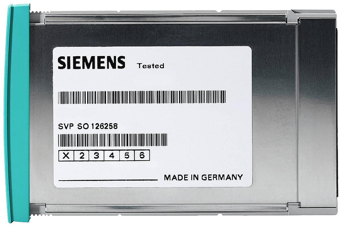 A Siemens component with a barcode and the inscription 'Tested' and 'Made in Germany'.