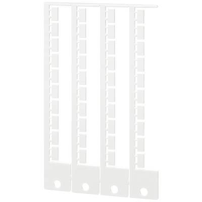 'A plastic divider strip with multiple rectangular openings, which serve to guide cables neatly within a cabinet.'