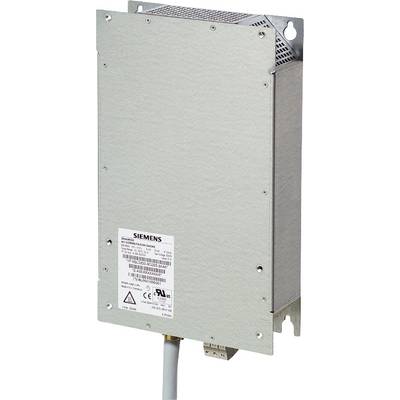 A rectangular, metal Siemens frequency converter, positioned vertically. A label is located on the front panel.