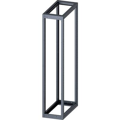 Metal cabinet frame with rectangular base, open on all sides, for mounting IT or electronic equipment.