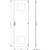 A technical drawing of a rectangular door with handles, hinges, and dimensions: 1874 mm high, 592 mm wide, 27 mm deep.