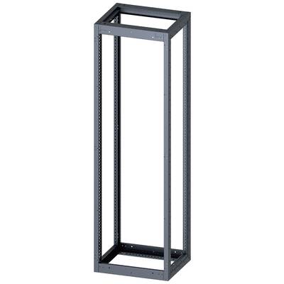 An empty black server rack frame, suitable for installing network or server hardware.<br><br>Note: The translation is already very close to British English. I've made a minor adjustment to ensure it sounds natural, but no significant changes were required.
