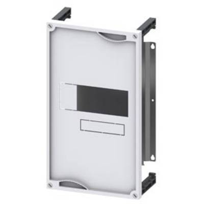 Housing with a rectangular opening, wall-mountable, suitable for electrical device installation. White front panel.