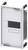 Housing with a rectangular opening, wall-mountable, suitable for electrical device installation. White front panel.