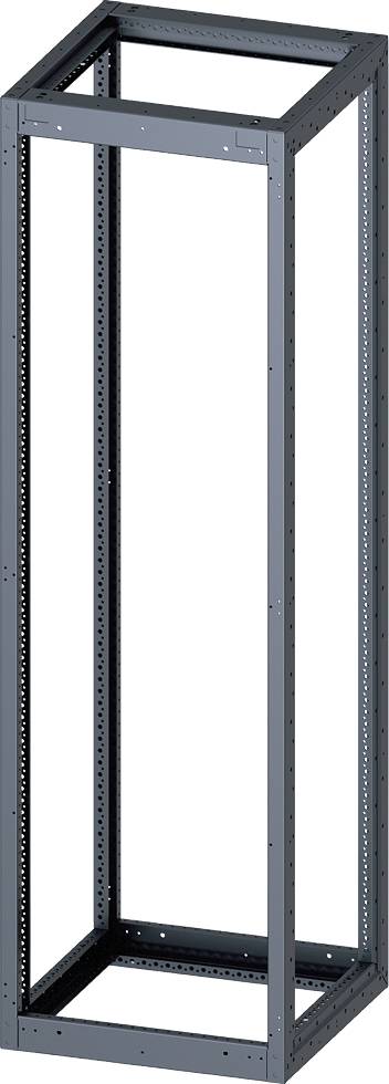 A blank, open metal frame for IT server or network equipment, suitable for housing 19-inch devices in data centres.