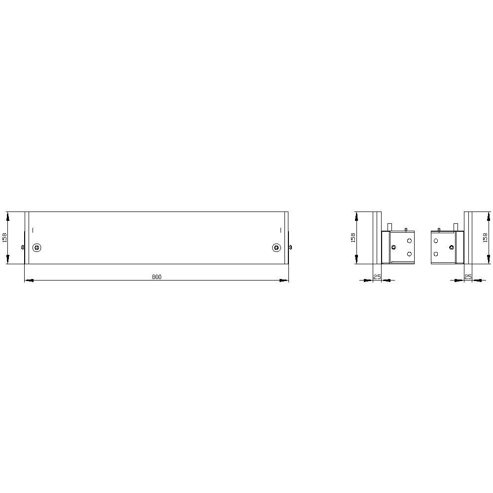 Siemens 8MF1080-2CR 8MF10802CR (W x H) 800 mm x 100 mm Steel Light grey 1 pc(s)-1