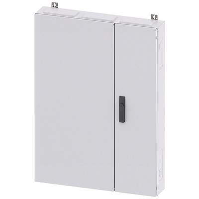 A grey metal enclosure with a black handle, suitable for electrical installations or switchgear.