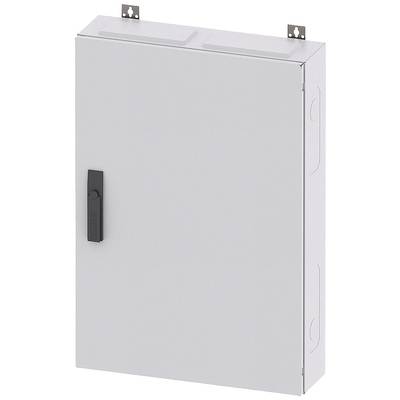 White, rectangular metal box with a black handle, mounted on the wall.