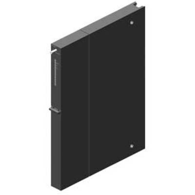 A rectangular black panel with four screws at the corners.