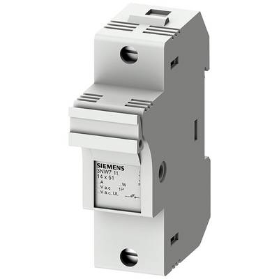 A Siemens electrical fuse holder in a grey housing, suitable for fuses sized 14 x 51 mm.