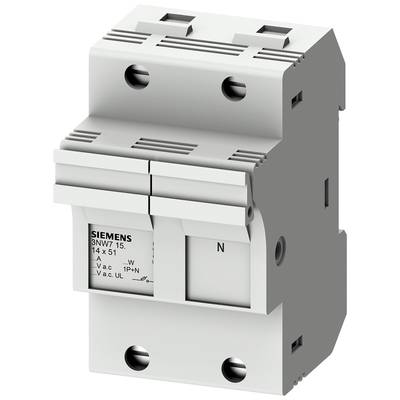 A grey electrical component with 'Siemens' printed on it, suitable for low-voltage applications with specific current and voltage specifications.